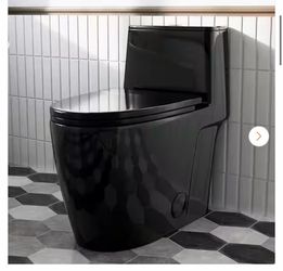 17.3 in. Elongated Black One-Piece Toilet with Rimless Swirl Flush, ADA Height Toilet Bowl, Dual Flush 1.0/1.28 GPF