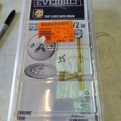 Everbilt 1-1/2" Bathtub Trip Lever And Drsin In Chrome