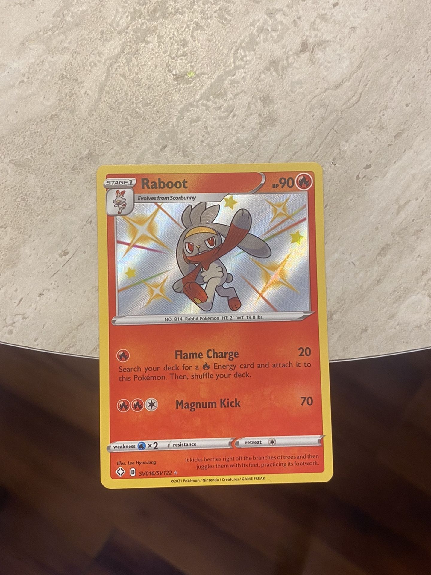 Pokémon Raboot Shiny Holo