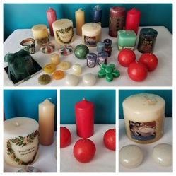 32 Pcs CANDLES-Pillar, Votives, Etc.