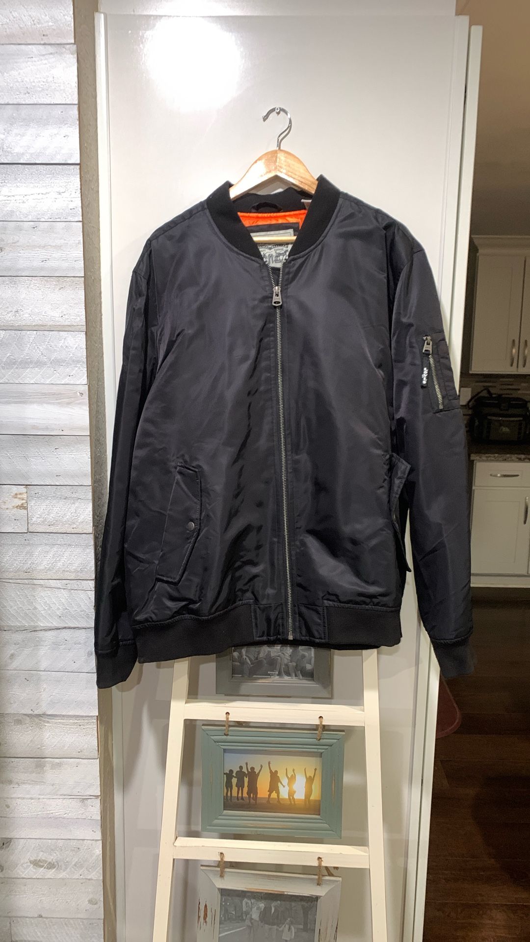 New Levi Black Bomber Jacket 