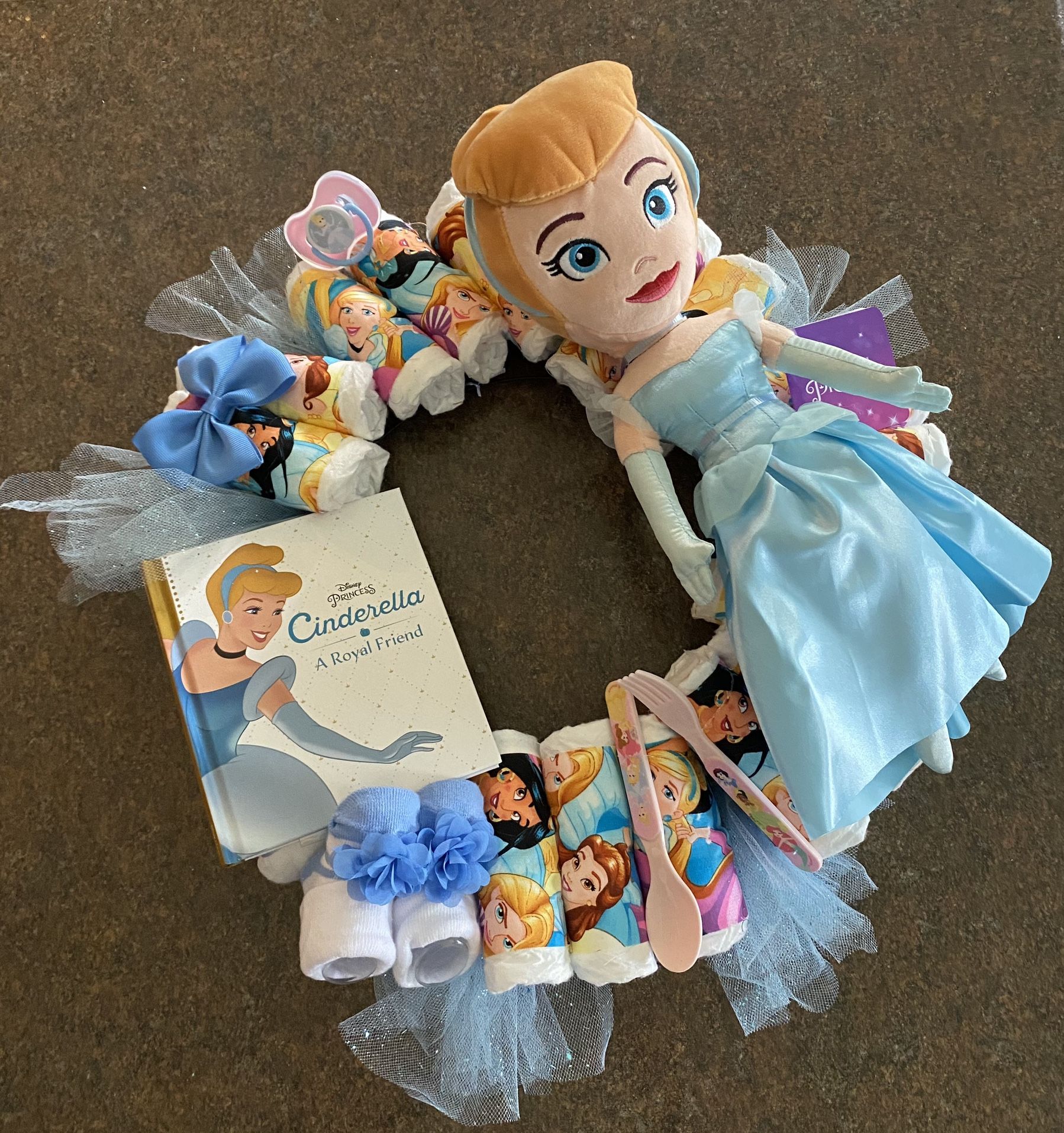 Cinderella Diaper Wreath