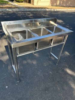 Brand new stainless steel utility sink for 120