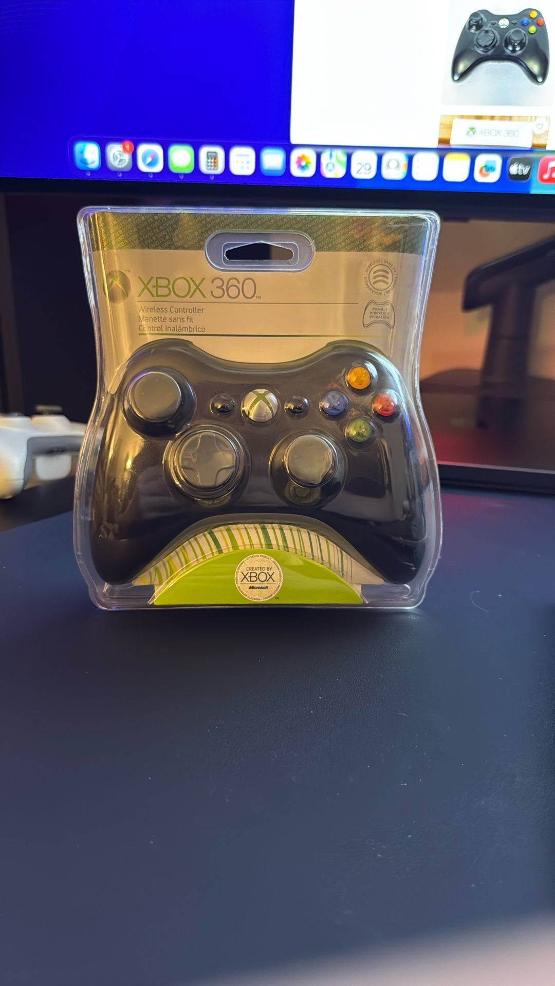 Official Microsoft Xbox 360 Wireless Controller - Black (Sealed)