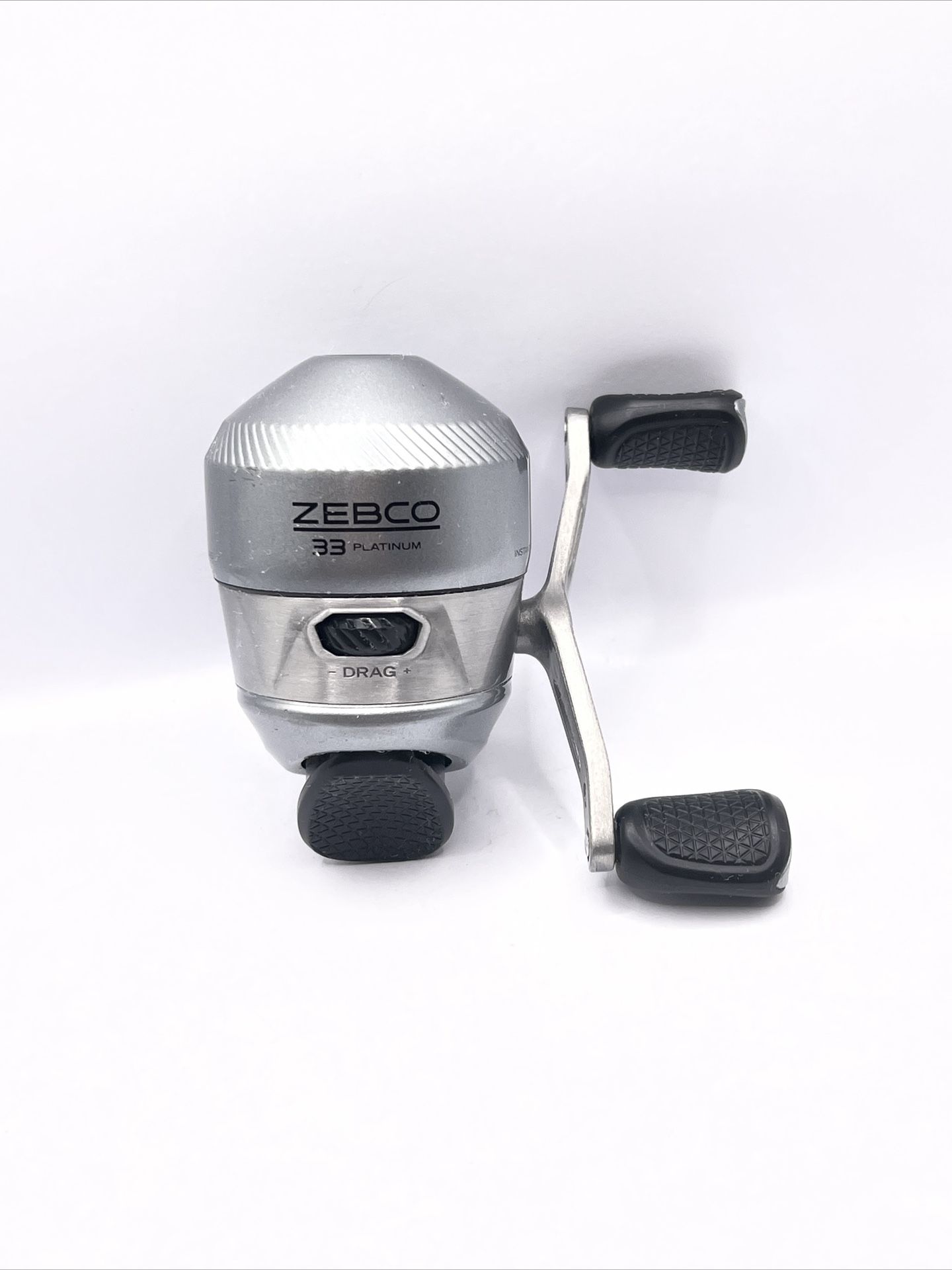Zebco 33 Classic Silver Tone Fishing Reel WORKS Made In Usa
