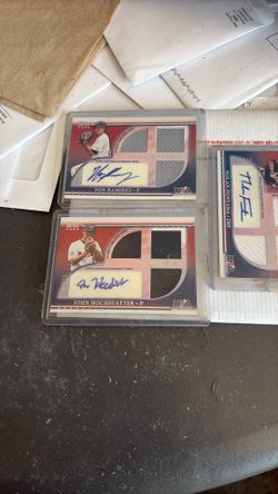Lot Of 4 Topps USA Rookie Cards 3 Autos Hi-Jersey