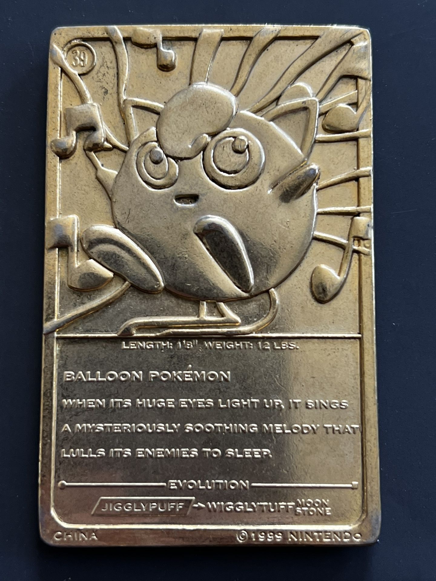 1999 Pokemon Special Edition 23K Gold Plated Trading Card #39 Jigglypuff  for Sale in Artesia, CA - OfferUp
