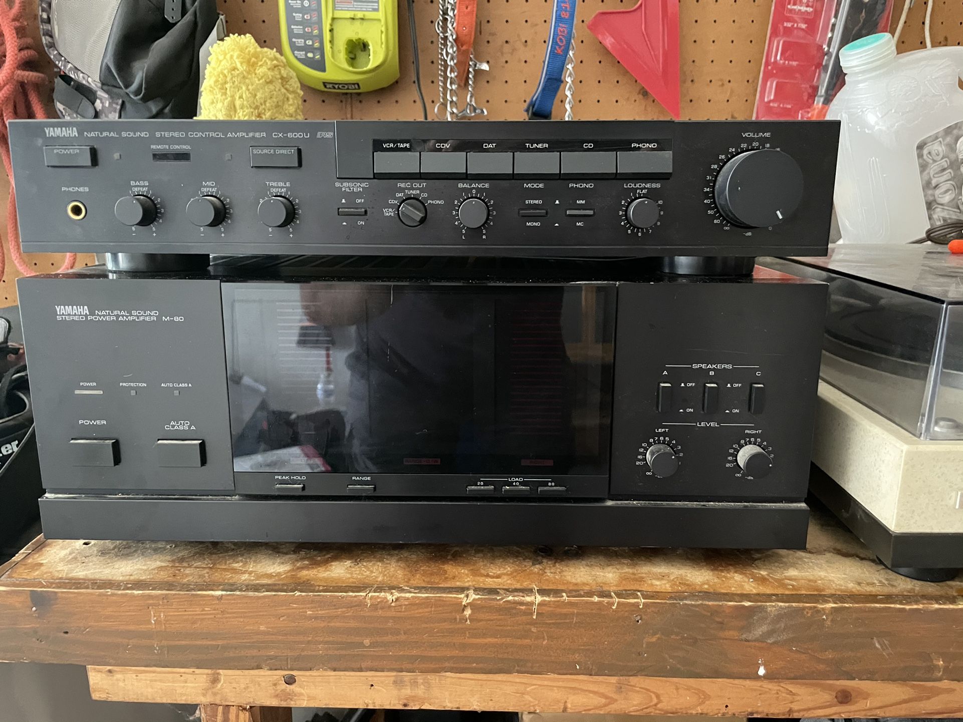 Yamaha M80 Stereo Amplifier & CX 800U Contro Amp