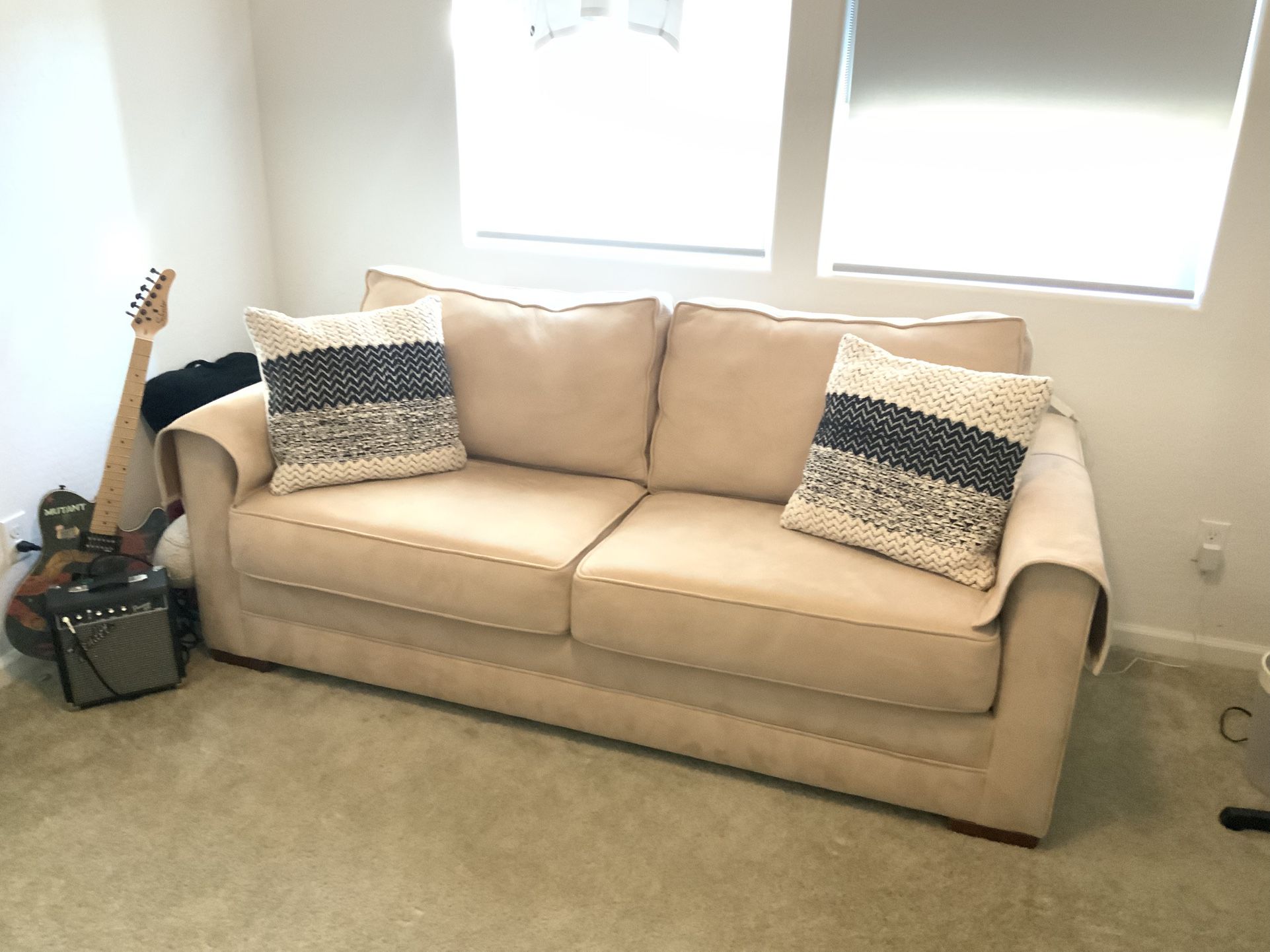 Sleeper Sofa Microfiber Suede Couch