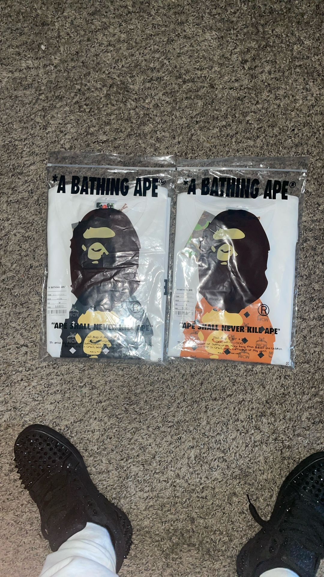 MCM BAPE TEES!!!