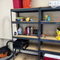 Metal shelves
