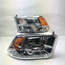 Ram Chrome Amber Headlights Fit Dual or Quad Headlight Models, Not Fit Factory Projector Style