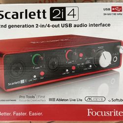 Scarlett 2i 4  2nd generation 2-in/4-out USB audio 
