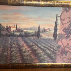 Vivian Flasch Fruit of the Vine II Framed Oil Painting, Signed