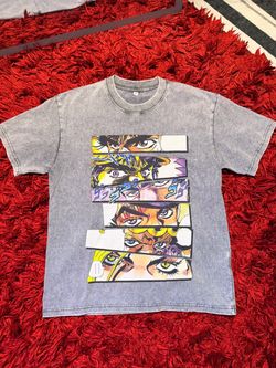 JoJo’s Bizarre Adventure Manga Eyes Graphic Tee Gray Size S