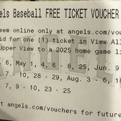 6 Angels Tickets To Any Home Game 