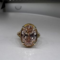 4.01 carat fancy vivid pink vs1 oval Diamond Engagement Ring Split Shank