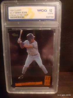 1994 Classic Cream of the Crop Derek Jeter minor league rookie card