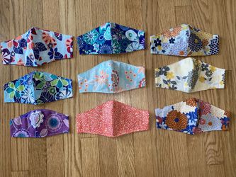 Kids & Adult Size Face Masks - Floral print- Reusable / Washable