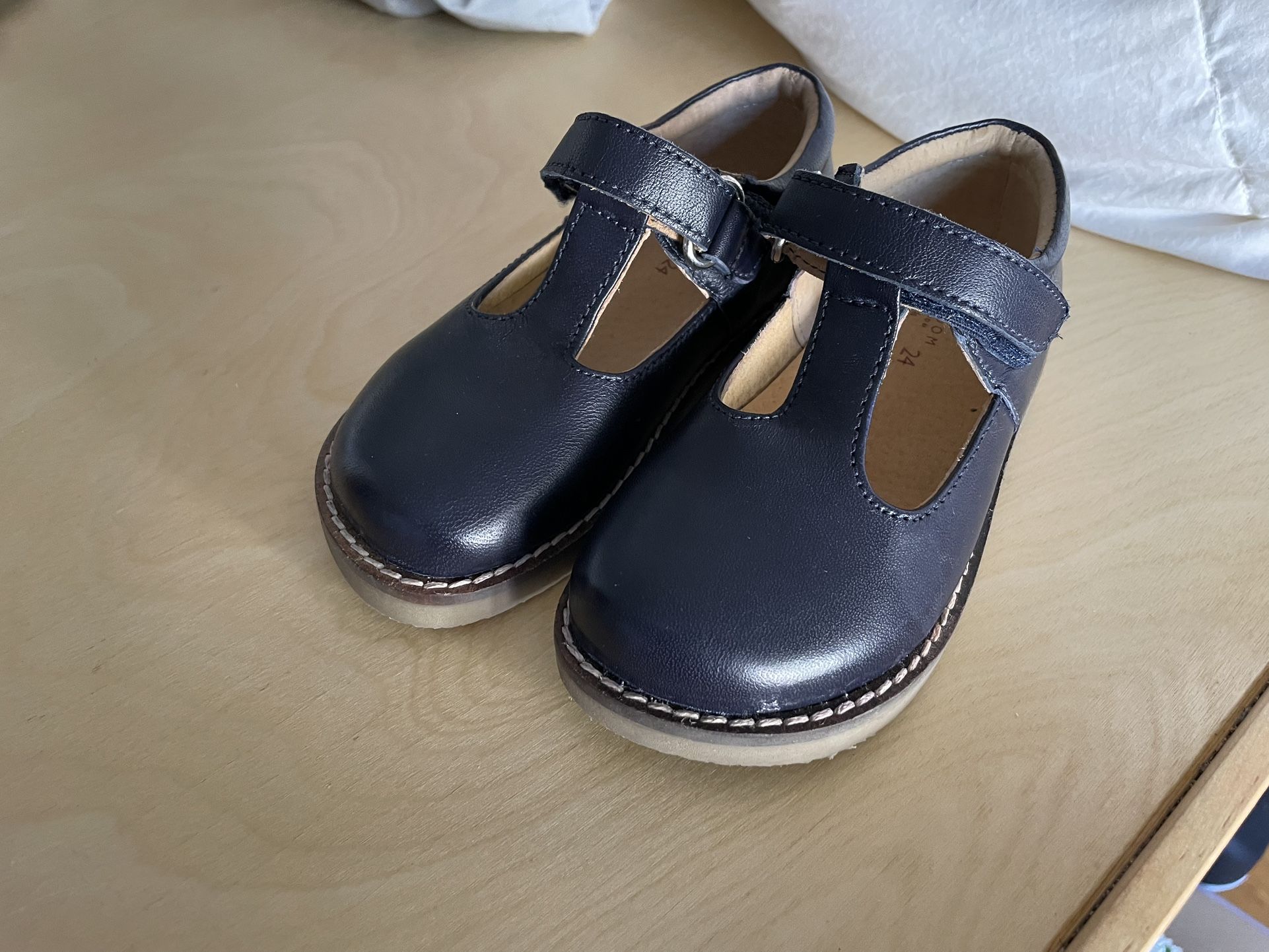 john lewis heirloom leather toddler shoes (navy blue)