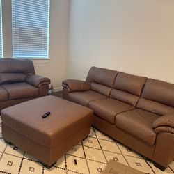 Ashley sofa and loveseat and ottaman