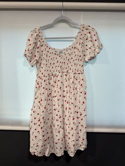 Eden & Olivia: White Cherry Maternity Dress