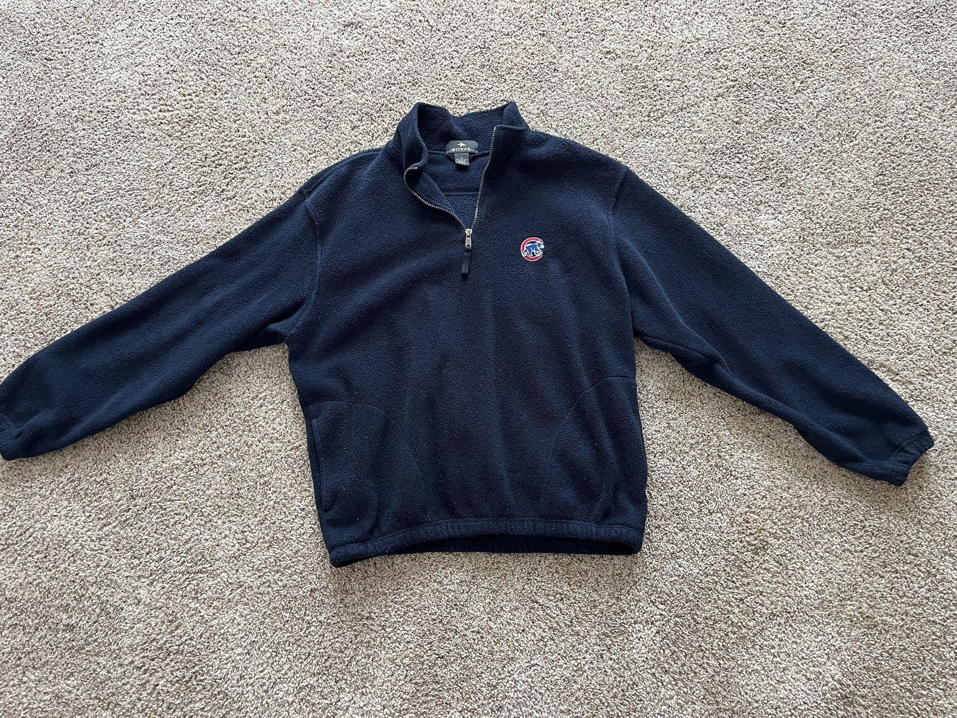 Vintage Antigua Chicago Cubs unisex men’s medium navy 1/4 zip fleece pullover