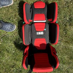 Hifold Adjustable Kids High Back Booster Car Seat  – Red