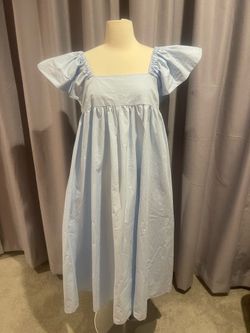 HM blue dress