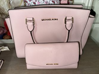 Michael Kors Pink Selma Bag And Wallet