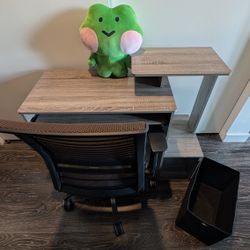 Office Desk and Ergonomic Chair Combo