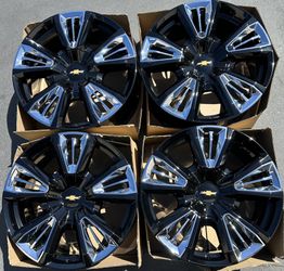 22” Chevy Silverado Tahoe factory wheels rims gloss black new