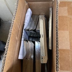 EZBUILDER 7 x 8 Foot Peak Roof Storage Shed Garage Barn DIY EZ Framing Kit with 24 Galvanized Steel Angles and 12 Base Plates