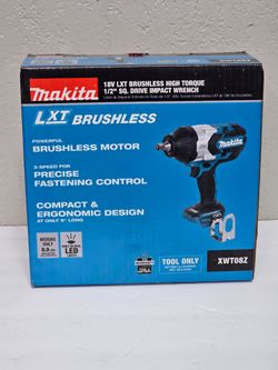 Makita 18V LXT Lithium-Ion Brushless Cordless High Torque 1/2 in. 3-Speed Drive Impact Wrench (Tool-Only) Brand New