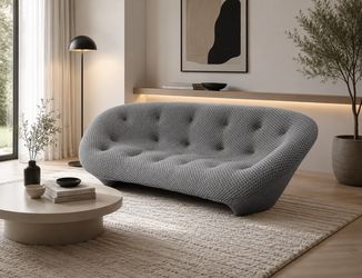 Ploum-Style Curved Sofa – Largest High-Back 4-Seater