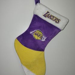 Forever Collectibles Los Angeles Lakers NBA  Xmas  Logo Stocking  Embroidered 