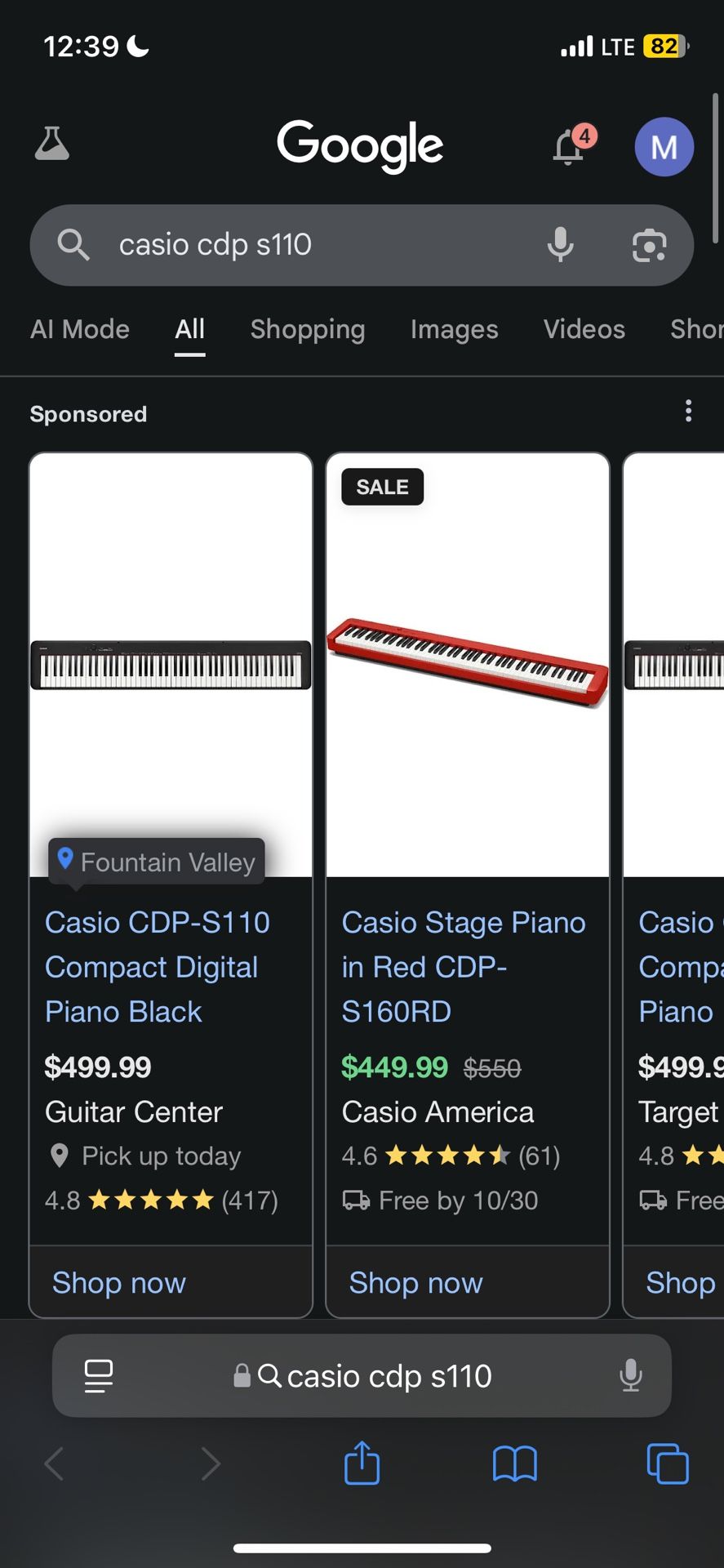 Casio CDP-S110 Piano 