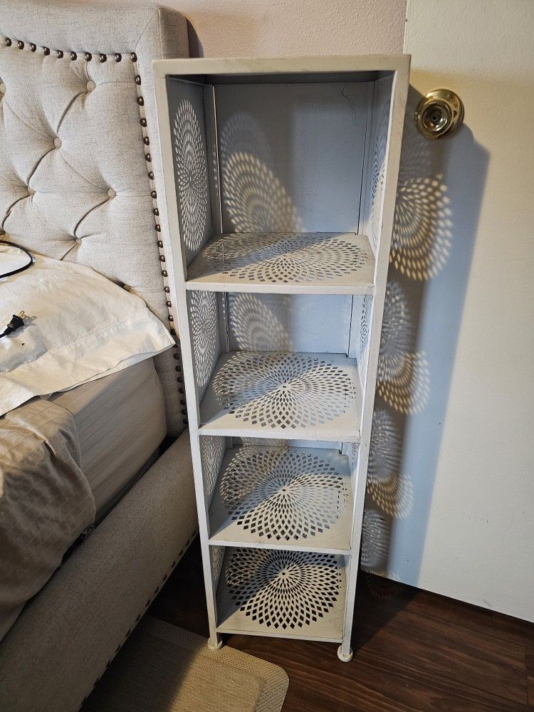 White Metal Shelf 12x12x44