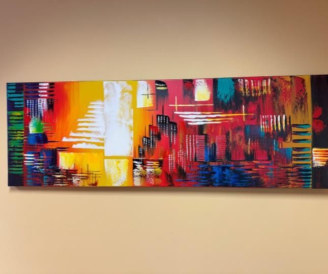 Hand Painted Textured Abstract Art