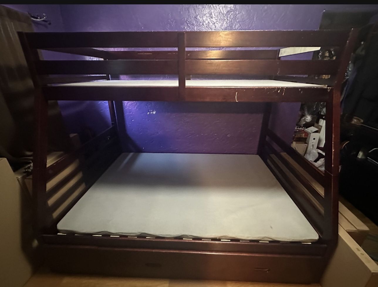 Twin Full Brown Bunk Beds (Bunkie boards Included!!!)