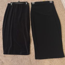 Black Pencil Skirts - Pair Of 2 