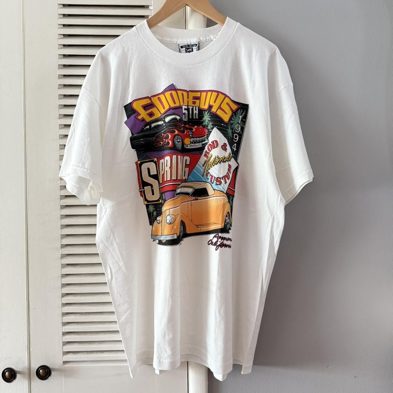 Vintage 1994 Deadstock GOOD GUYS  Rod And Custom Classic Hot Rod Cars RACING T-shirt  