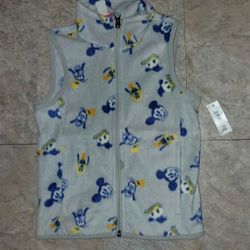 Disney Mickey Mouse Fleece Vest New 