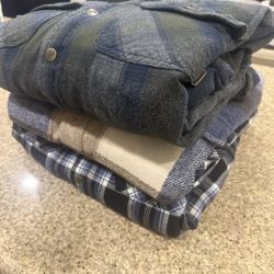 3 Flannel Jackets 