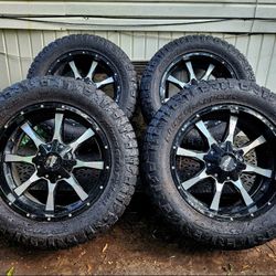 20" Moto Metal Rims With All Terrain Nitto Tires 