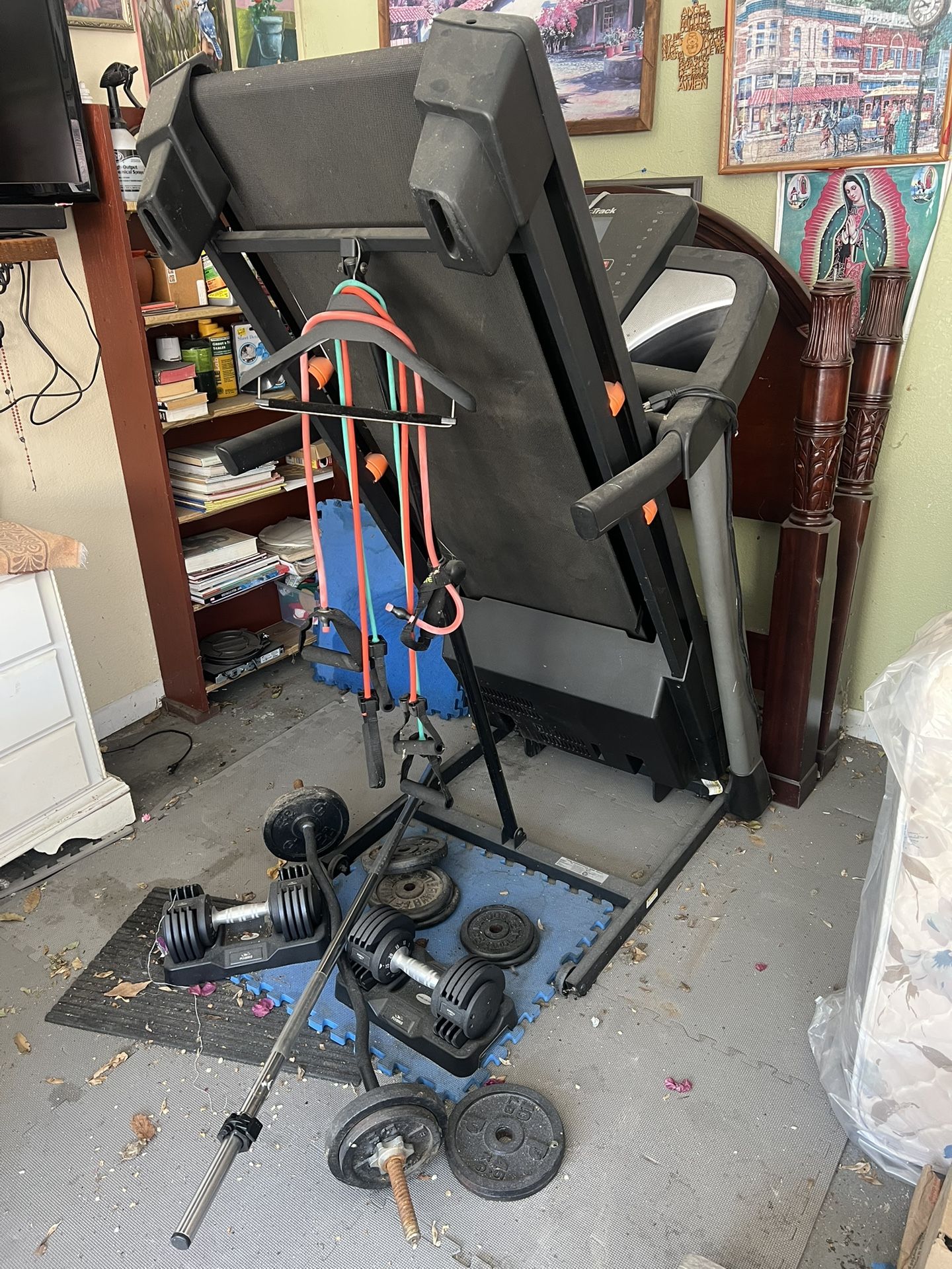 Exercise E Equipment For Sale Workout Weights, Bungee Cords Treadmill All For 500 Or Best Offer