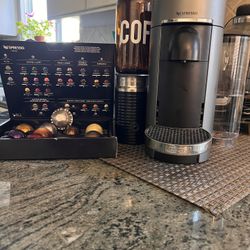Nespresso Machine With Milk Frother and Coffee Pods