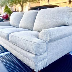 Gorgeous XL 7 1/2 Foot Ashley Beige Couch