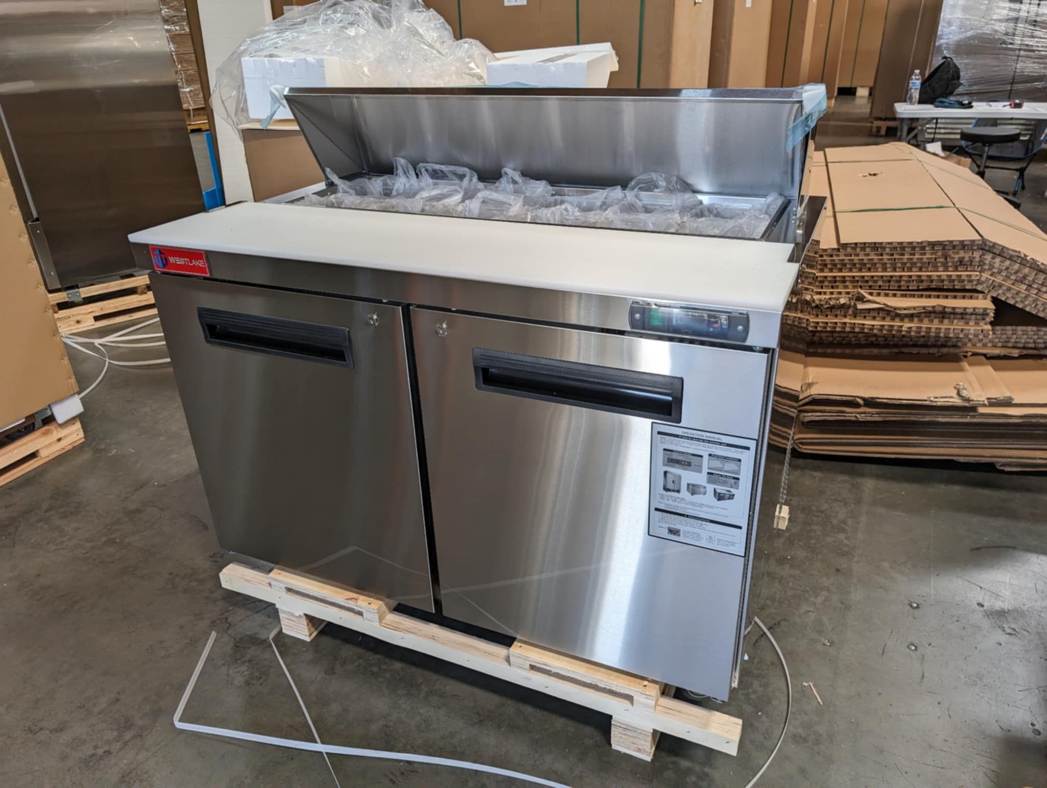 48” Sandwich Salad Prep Table