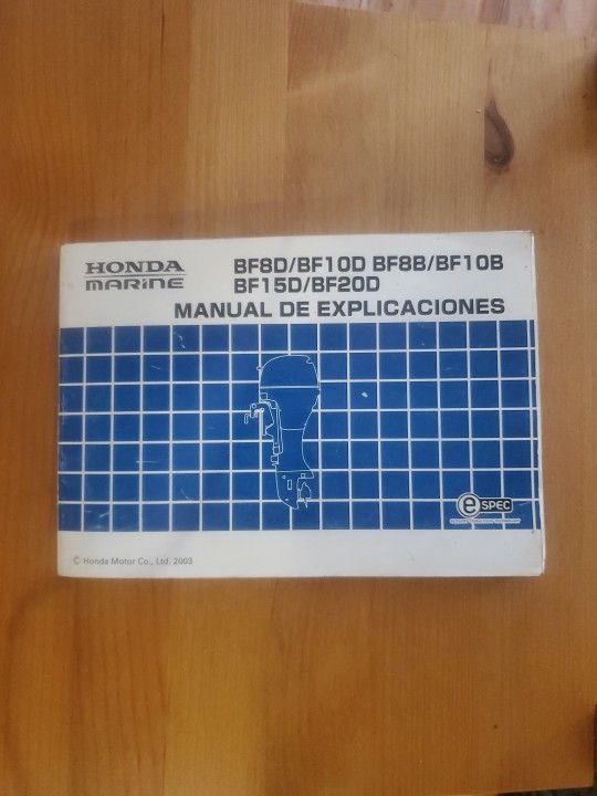 Spanish Manual For Honda Marine Outboard Motor